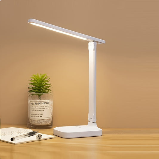 Adjustable LED Desk Lamp with Touch Control, Eye-Care Technology, USB Powered - Perfect for Reading & Home Office Use